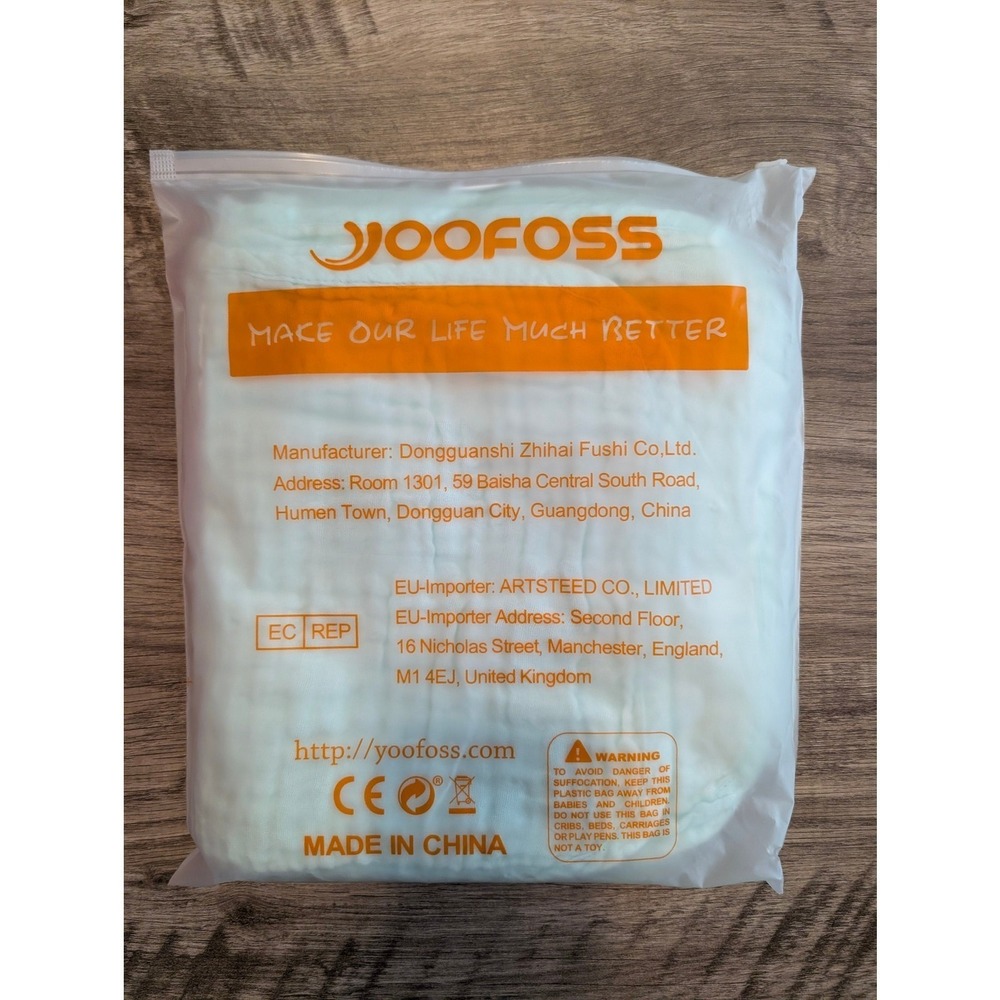 Yoofoss Muslin Burp Cloths 10 Pack 100% Organic Cotton Mint Green 20x10"